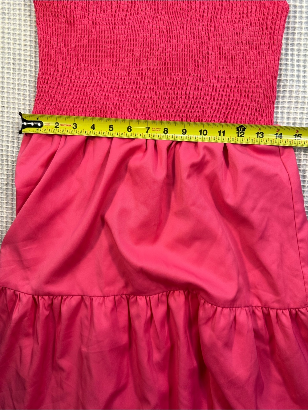 Lulus Pier and Now Hot Pink Smocked Tie-Back Midi Dress Size Medium - Picture 9 of 11
